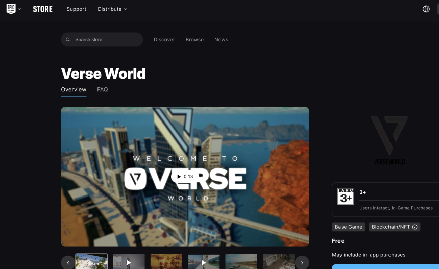 Verse World：VR元宇宙概念项目一夜市值破10亿美元的背后