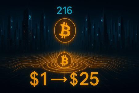 Glassnode:216 个实体控制 30% 的比特币,可以用 1 美元实现 25 倍市场收益