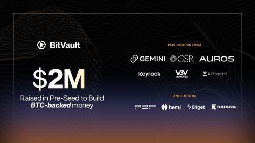 BitVault完成200万美元种子轮融资,推出比特币支持的稳定币bvUSD与sbvUSD