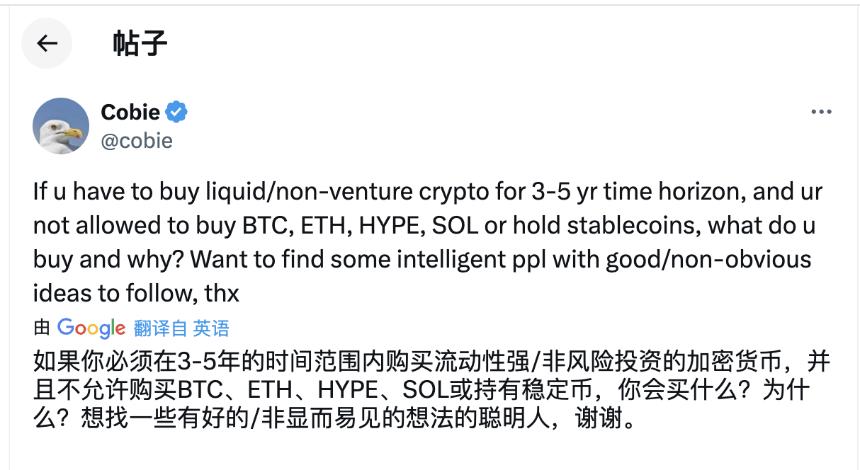 除了 BTC 和 ETH 这些大佬眼中的 3-5 年最佳加密投资标的是？