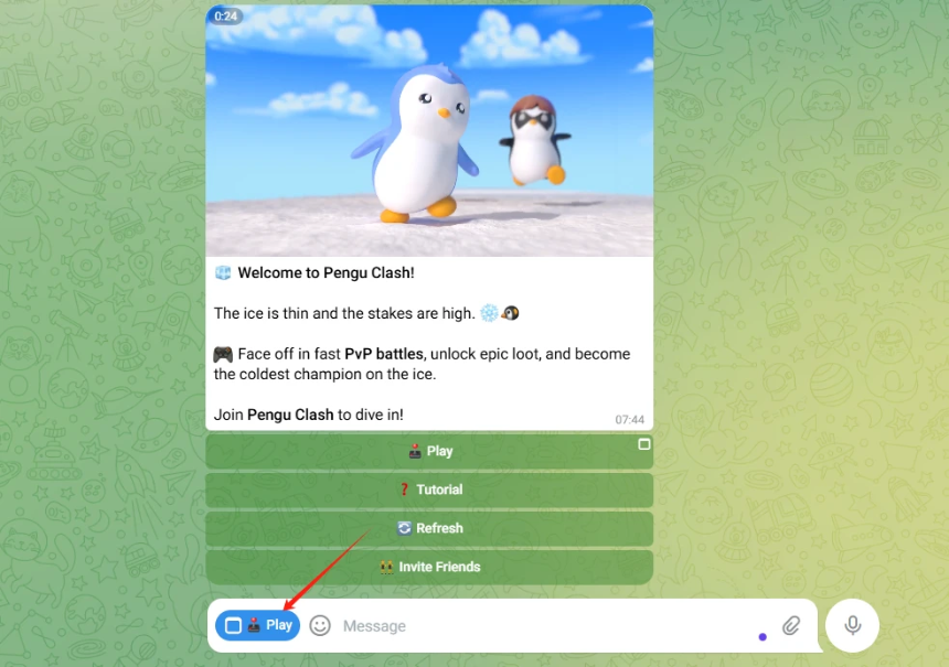 Pengu Clash游戏主界面操作指引