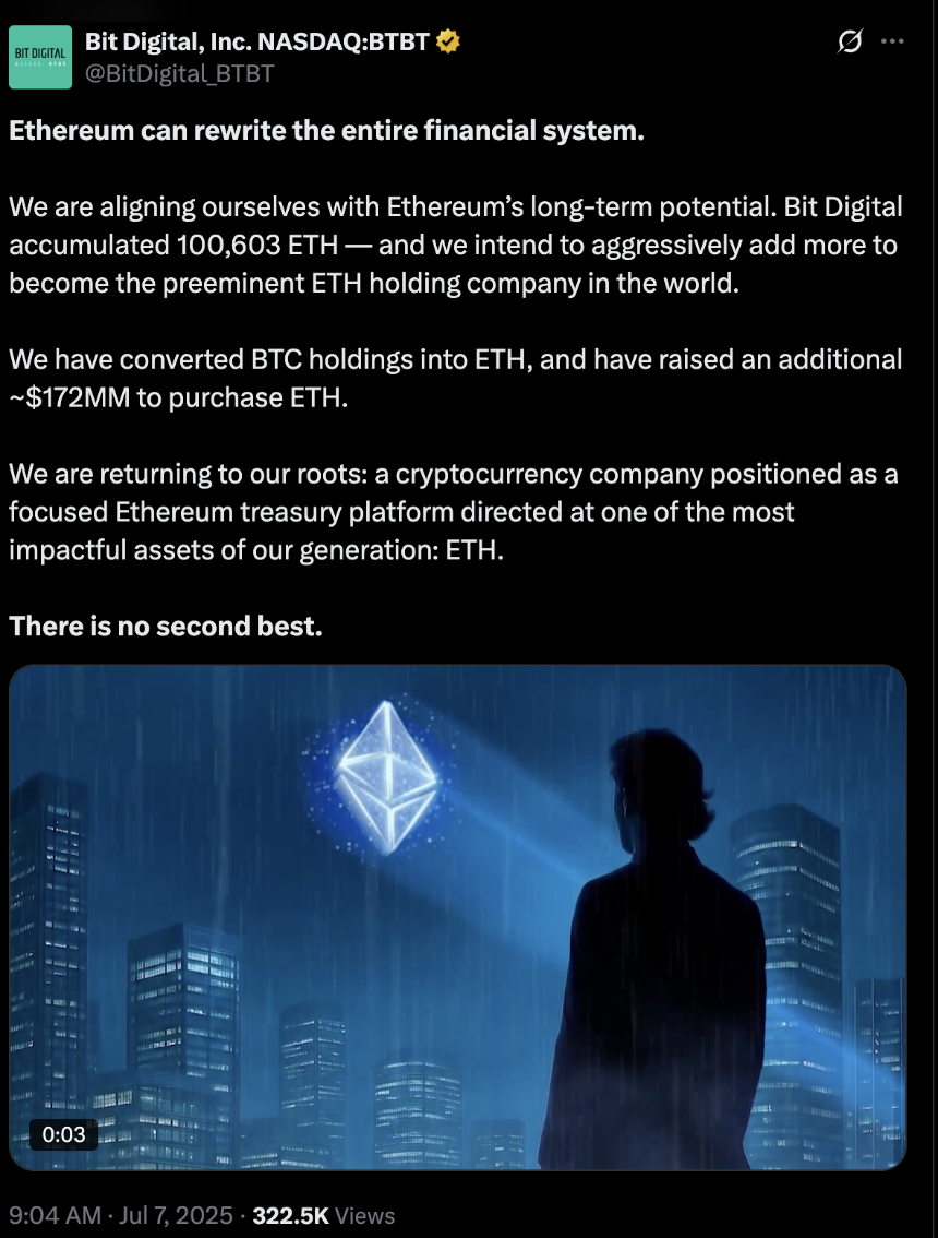 Bit Digital全面转向以太坊:从比特币清仓到ETH战略储备的背后逻辑