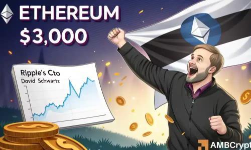Ripple首席技术官对以太坊突破3000美元表示赞赏,XRP价格表现同样引人注目