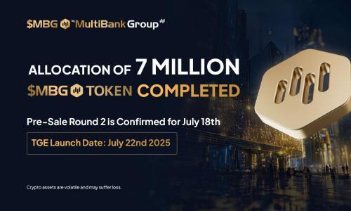 MultiBank Group 宣布 MBG 代币首次预售不到一小时售罄,市场反响热烈