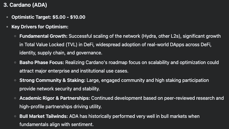 DeepSeek's Cardano Analysis