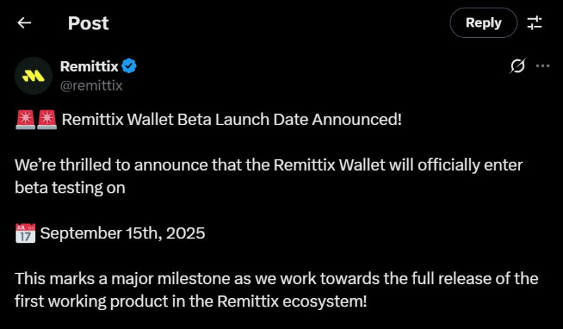  Remittix 预售在公布下一代 Web 3.0 钱包 Beta 版发布日期后筹集了 1700 万美元 
