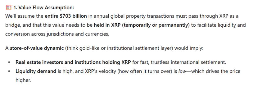 XRP Value Flow Assumption ChatGPT