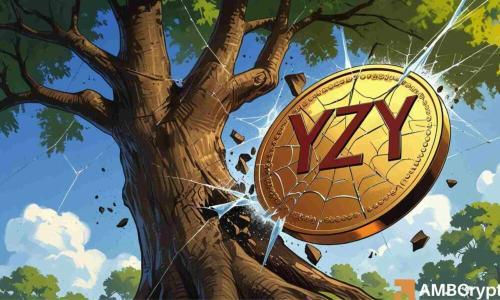 Kanye West推出的YZY代币价格飙升后暴跌70%，市值缩水至10亿美元
