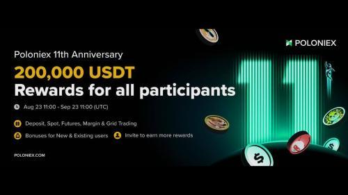 Poloniex 11 周年庆，20 万 <span class='keyword'>USDT</span> 大奖等你来拿！