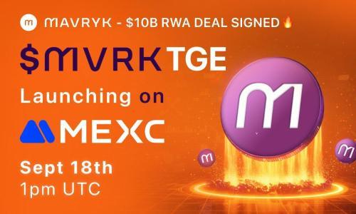 RWA 区块链平台 Mavryk 宣布主网代币 MVRK 正式上线 MEXC