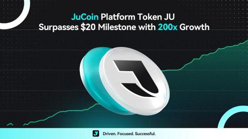 JuCoin平台代币JU飙升200倍，突破20美元大关