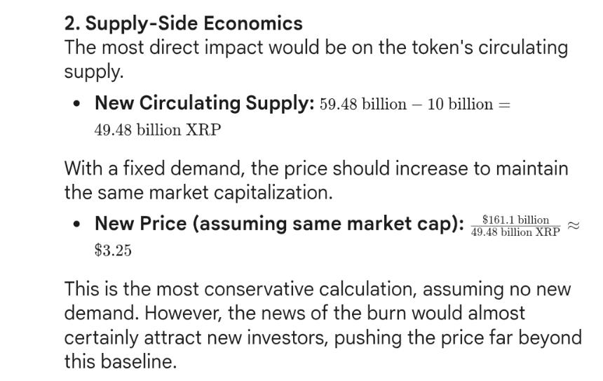 XRP Immediate Price Projection from Burns Google Gemini
