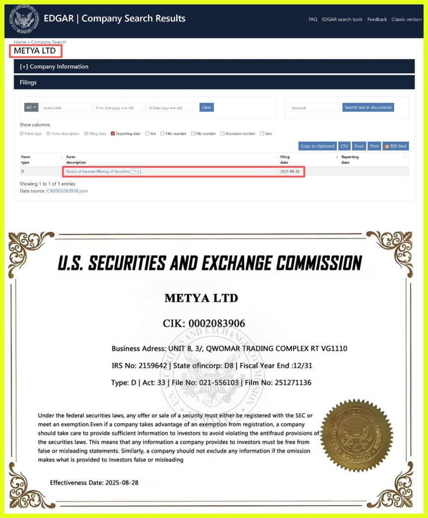 社交支付平台Metya获美国MSB牌照与SEC备案，加速全球化合规布局