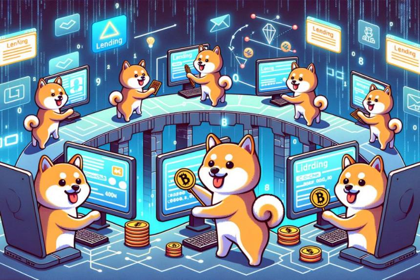Shiba Inu Cross-Chain Lending cartoon