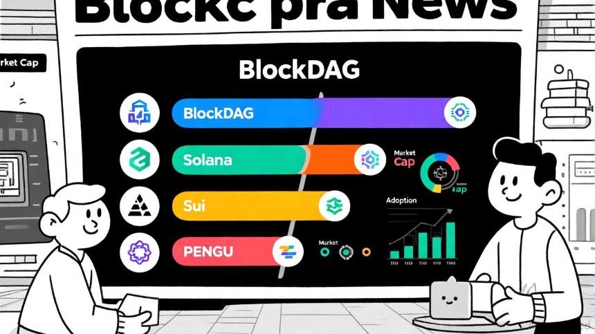 2025年区块链可扩展性之战:BlockDAG、Solana、Sui与PENGU的深度解析