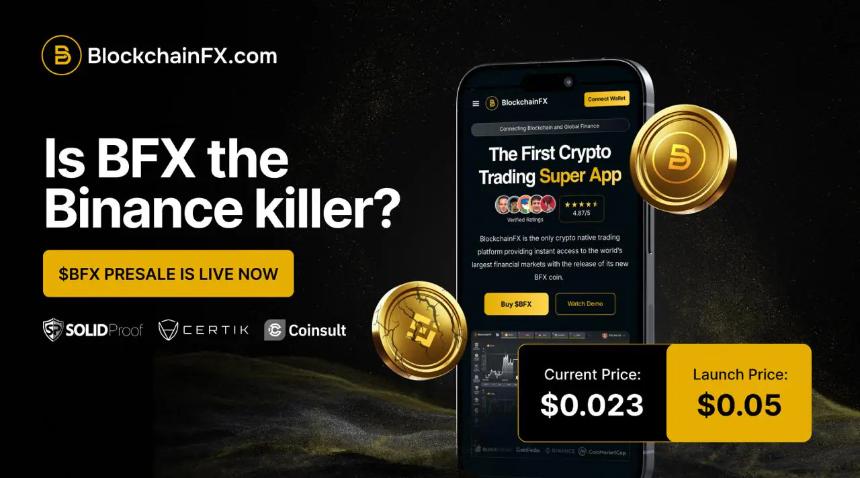 BlockchainFX目标价0.023美元,收益达100倍,是本周最值得购买的加密货币