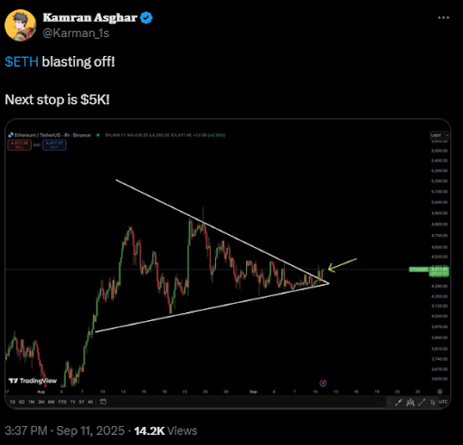 以太坊价格看涨，分析师预计数月内将达到8,000美元