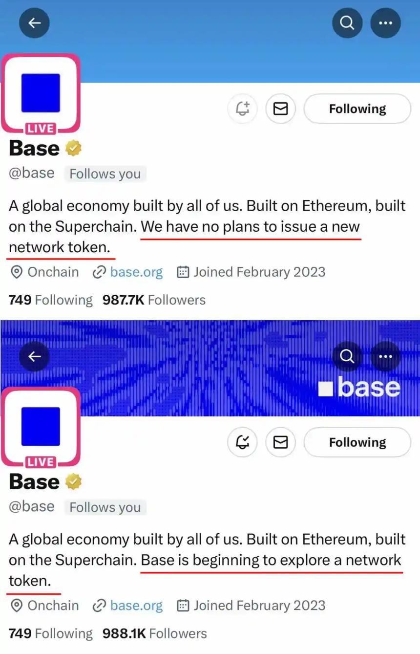 Base探索发行原生代币