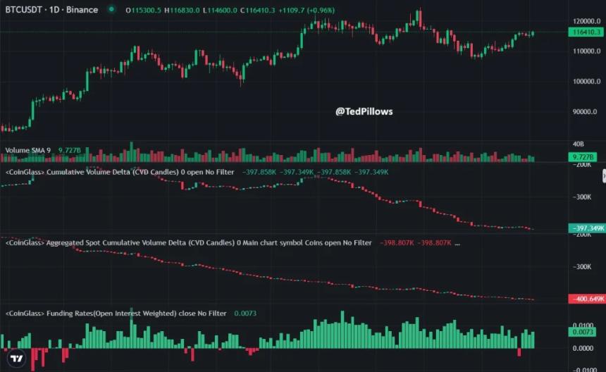  比特币（BTC）价格在阻力位附近停滞——突破 118,000 美元还是回调至 115,000 美元？ 
