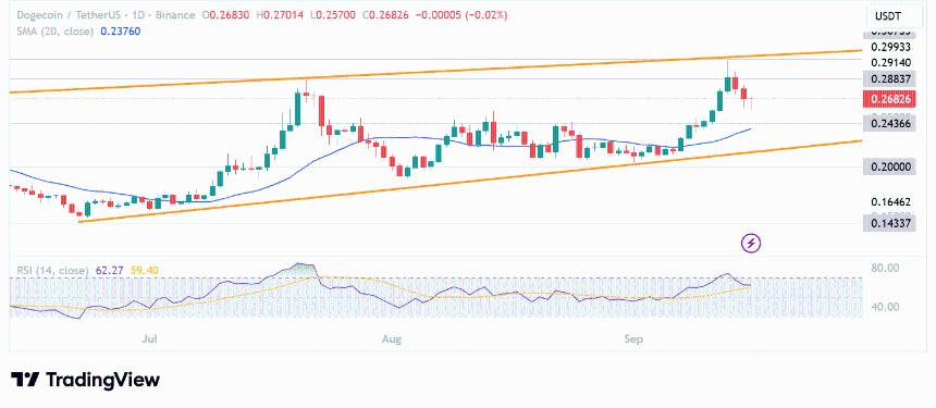  狗狗币国债在 DOGE ETF 推出前积累：DOGE 价格分析信号卖出新闻？ 