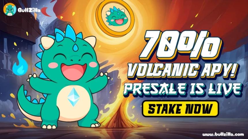 BullZilla 成为 2025 年最受关注的新 Meme 币,早期投资者获 1,159% 回报率,Fartcoin 和 Pepe 持续上涨