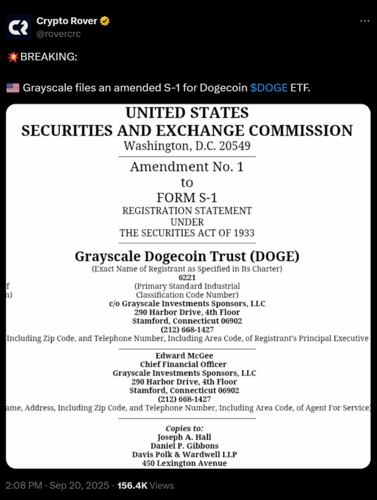 随着这些模式的出现，狗狗币即将迎来 730% 的反弹