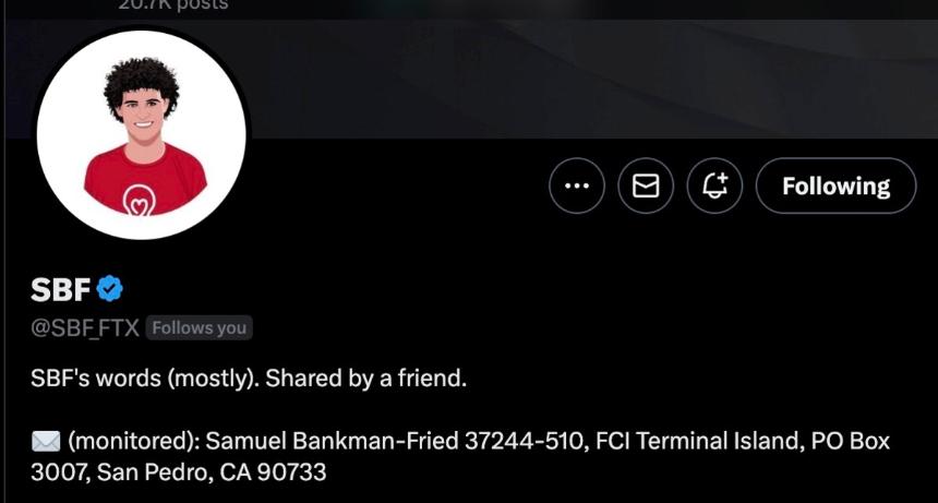  Sam Bankman-Fried 又活跃在 X（推特）上了？前 FTX 首席执行官在“监狱”发帖称“gm” 