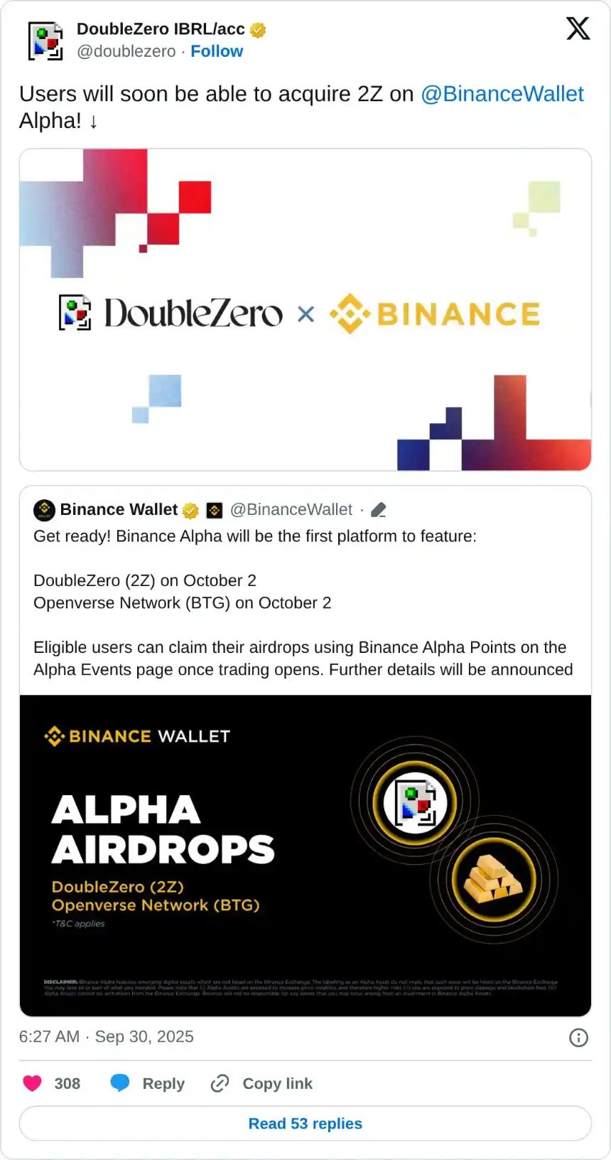 美国证券交易委员会向 DoubleZero 发出不采取行动函后,DePIN 代币交易量增加