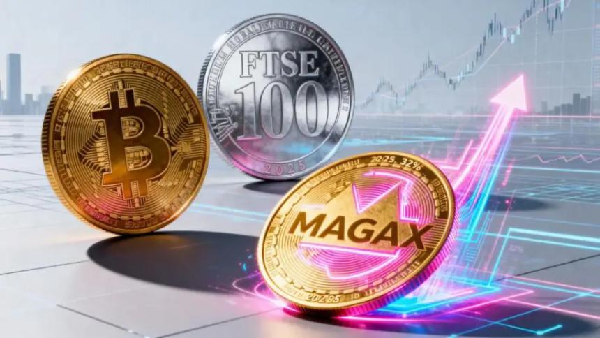 富时 100 指数与比特币同步波动 Magax 预售或成投资新热点