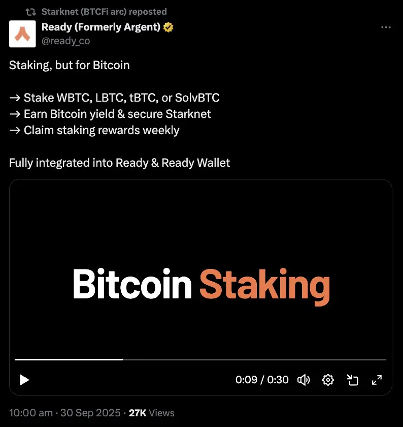 Starknet推出BTC质押功能，而Bitcoin Hyper致力于全面释放比特币潜力