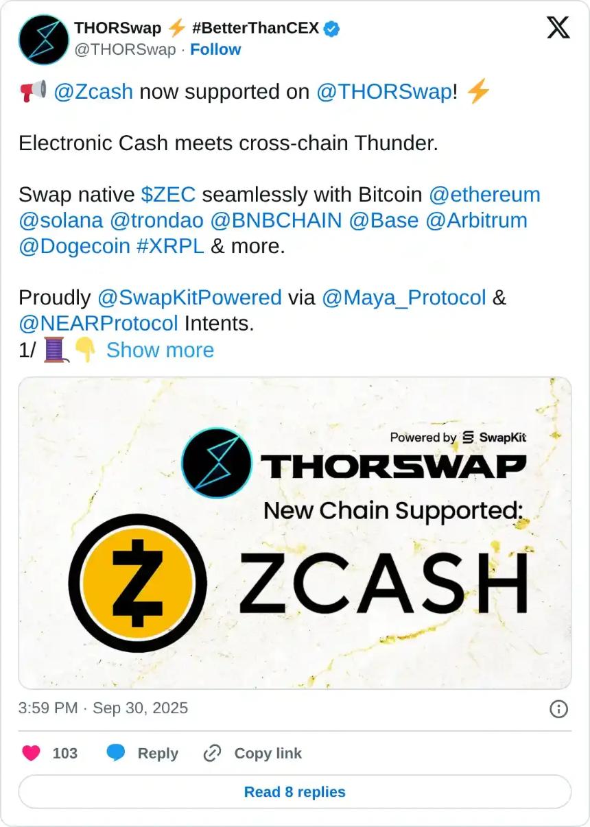 加密货币涨幅居前:Pump.fun、Zcash、Aptos 因合作和回购而复苏