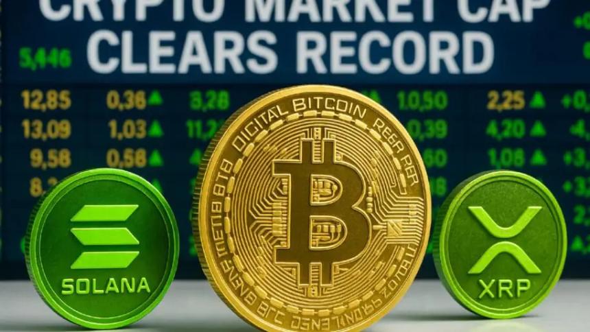 加密货币市值突破3.95万亿美元：Solana、XRP领跑，MAGACOIN FINANCE成新焦点