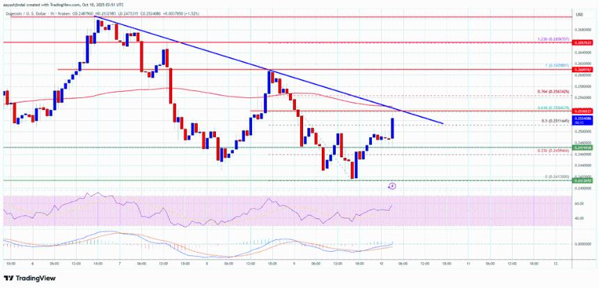 狗狗币(DOGE)试图反弹——但阻力位抑制了反弹