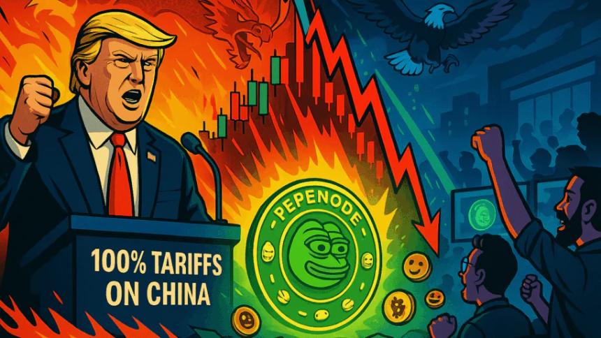 贸易战2.0：特朗普关税政策重创比特币涨幅，$PEPENODE 崛起反抗