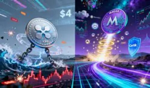 Ripple多头艰难推动XRP迈向4美元关口，MAGAX第三阶段预售逆势崛起