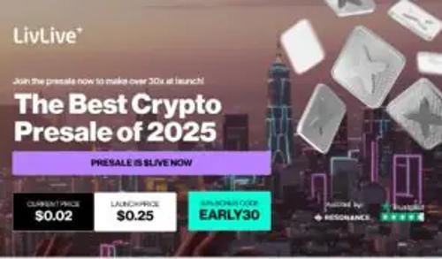 2025年加密货币预售新星：LivLive突破200万美元，BlockDAG与比特币市场面临挑战