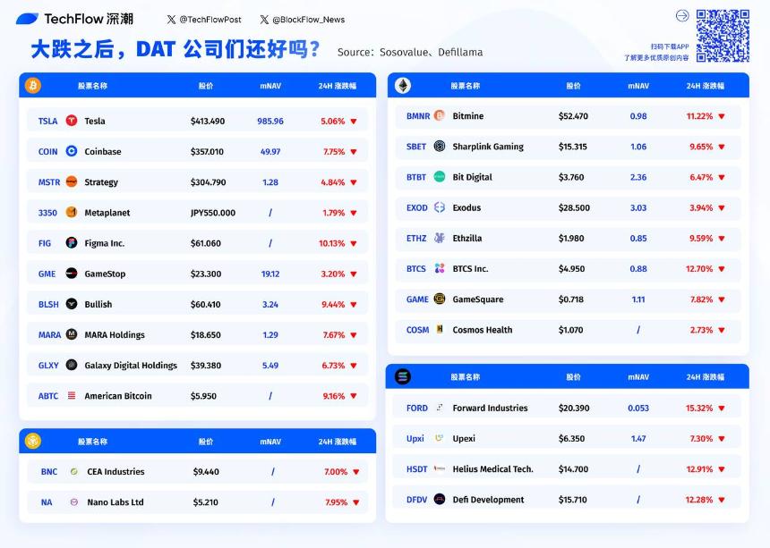 加密大暴跌后，DAT 公司们的股票还好吗？