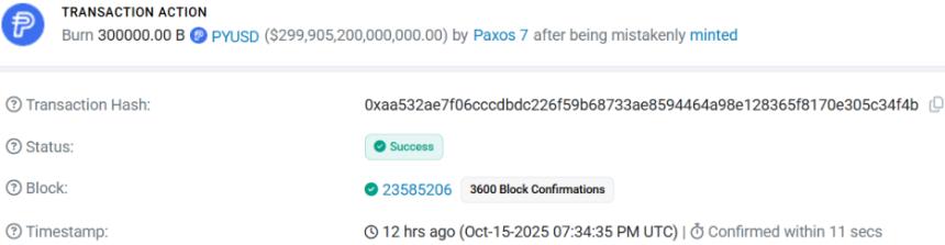 Paxos‘乌龙指’事件:误铸300万亿PYUSD暴露稳定币治理漏洞