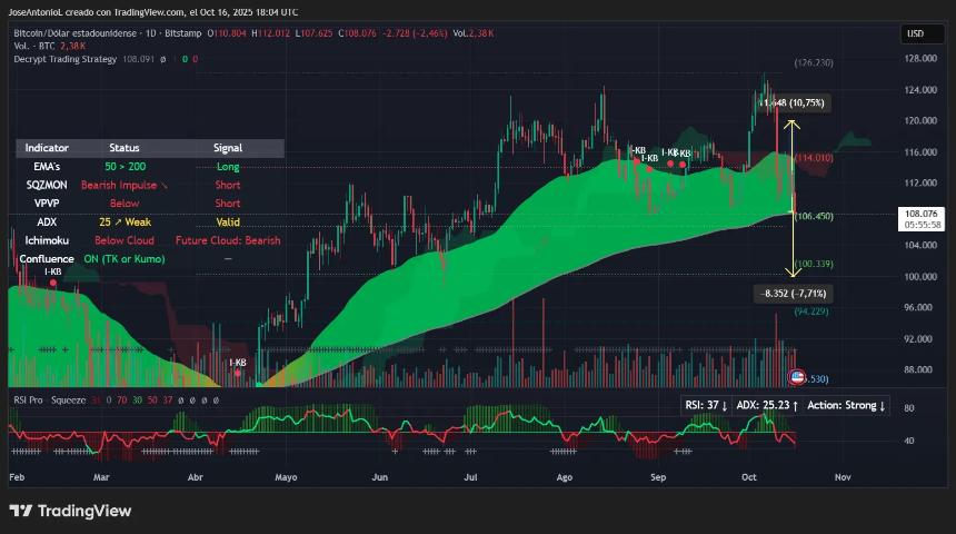 Bitcoin price data. Image: Tradingview