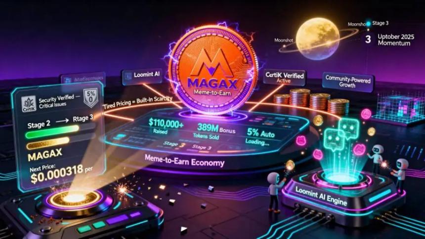 Moonshot MAGAX 预售金额突破 12.4 万美元,第三阶段即将售罄