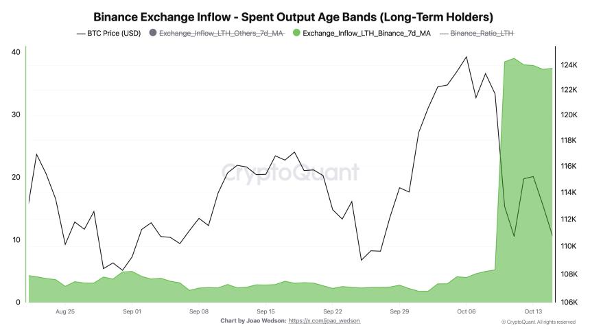 币安的比特币LTH流入量在几天内激增十倍——这可能意味着什么