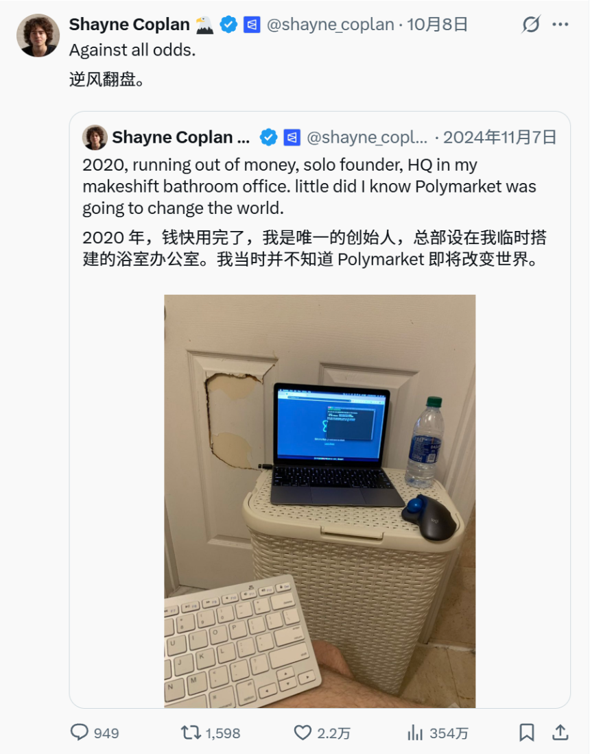 从浴室到亿万富翁：Polymarket创始人Shayne Coplan的传奇崛起