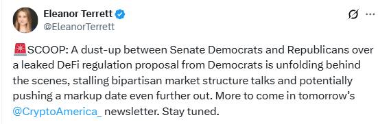  华盛顿的加密货币战争内幕——参议员与加密货币首席执行官就市场结构法案发生冲突 