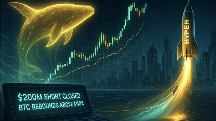 鲸鱼平仓 2 亿美元 BTC 空头：比特币超级 ($HYPER) 能否成为市场反弹新引擎？