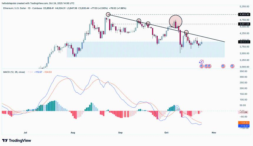  以太坊接近 4,000 美元——但 1.27 亿美元的 ETH ETF 流出引发恐慌！ 