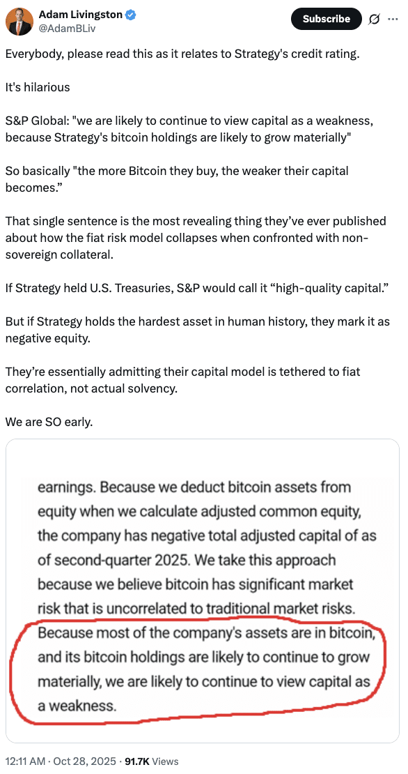  迈克尔·塞勒 (Michael Saylor) 不顾标准普尔的“垃圾”评级，斥资 4300 万美元购买比特币 