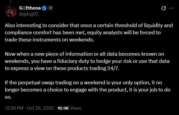 Ethena 创始人 Guy Young 预测股权永续债市场将超越 Robinhood，规模或达 30 倍