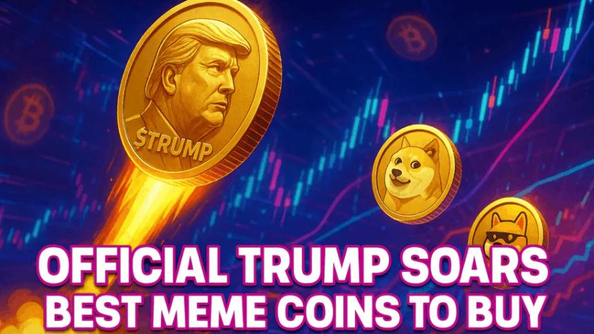 特朗普官方代币（$TRUMP）飙升 40%，带动 Maxi Doge 等热门表情包代币走强。