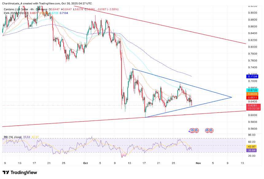  Cardano价格预测：ADA面临崩溃风险，2500万美元资金流出与Leios里程碑事件冲突 