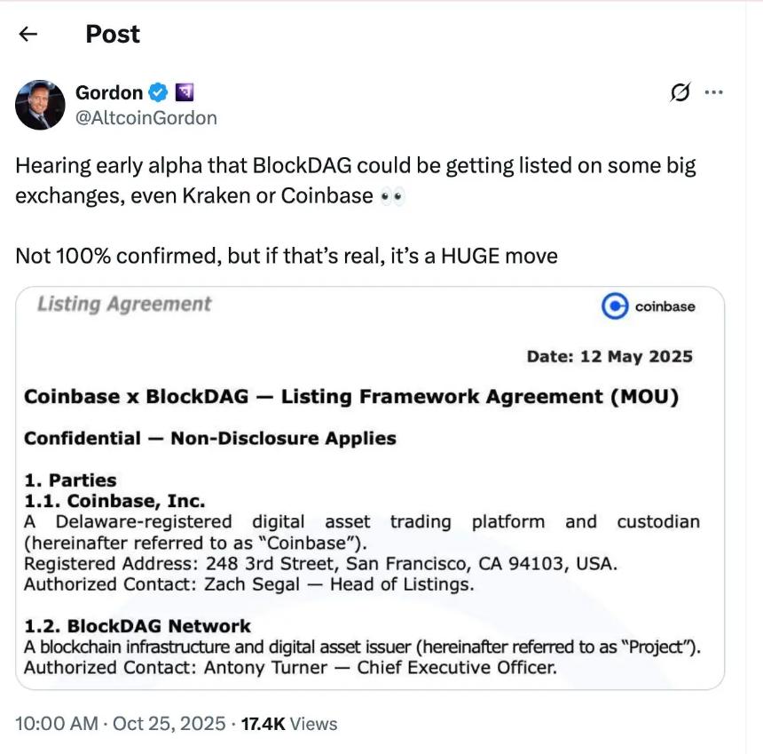 KAS飙升8%、TRX承压下行，AltcoinGordon爆料BlockDAG交易所上线计划引发市场震动